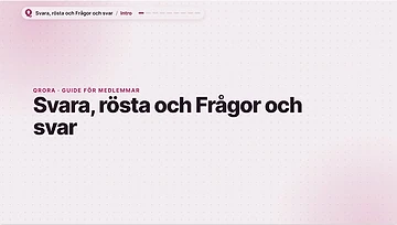 Svara, rösta och Frågor och svar preview